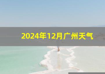 2024年12月广州天气