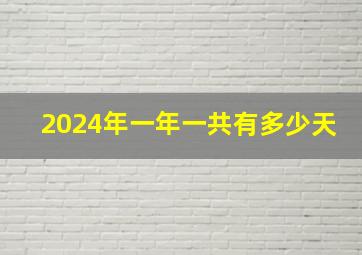 2024年一年一共有多少天