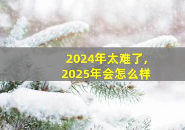 2024年太难了,2025年会怎么样