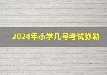 2024年小学几号考试弥勒