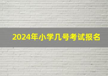 2024年小学几号考试报名