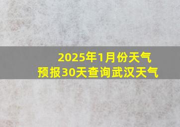 2025年1月份天气预报30天查询武汉天气