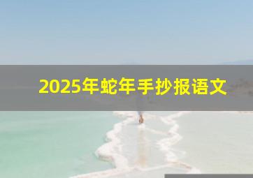 2025年蛇年手抄报语文