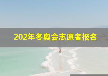 202年冬奥会志愿者报名