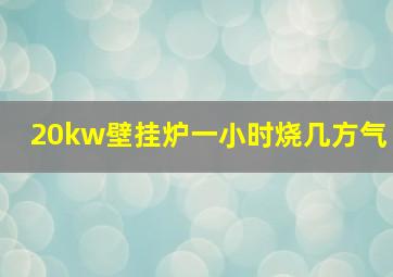 20kw壁挂炉一小时烧几方气