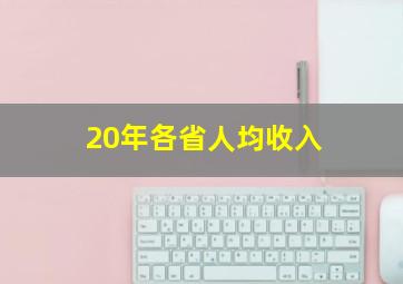 20年各省人均收入