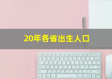 20年各省出生人口