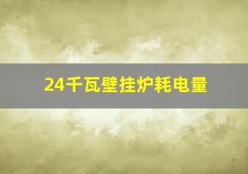 24千瓦壁挂炉耗电量