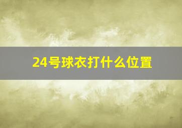 24号球衣打什么位置