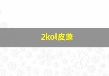 2kol皮蓬