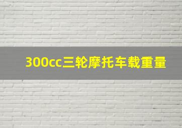 300cc三轮摩托车载重量