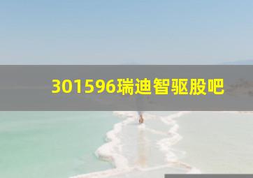 301596瑞迪智驱股吧