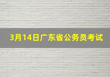 3月14日广东省公务员考试