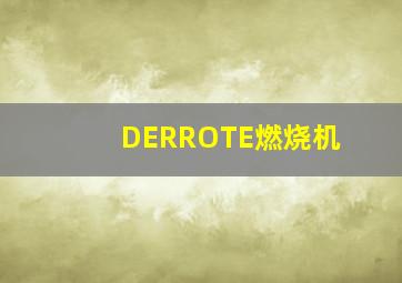 DERROTE燃烧机