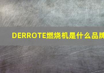 DERROTE燃烧机是什么品牌