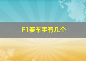 F1赛车手有几个