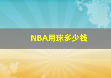 NBA用球多少钱