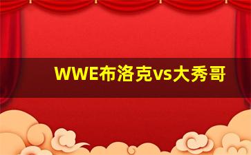 WWE布洛克vs大秀哥