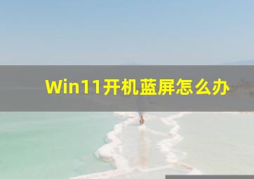 Win11开机蓝屏怎么办