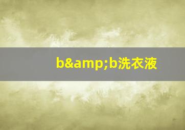 b&b洗衣液