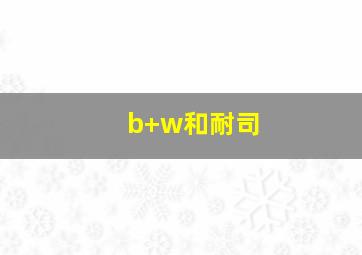 b+w和耐司