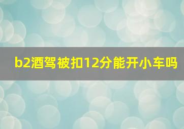 b2酒驾被扣12分能开小车吗