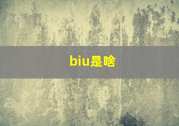 biu是啥