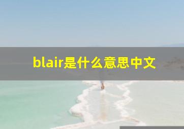 blair是什么意思中文