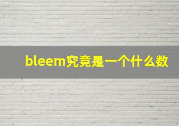 bleem究竟是一个什么数