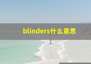 blinders什么意思