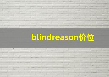 blindreason价位