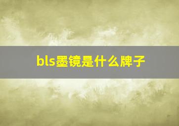 bls墨镜是什么牌子