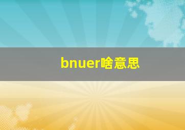 bnuer啥意思