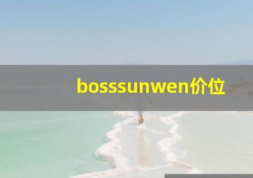 bosssunwen价位