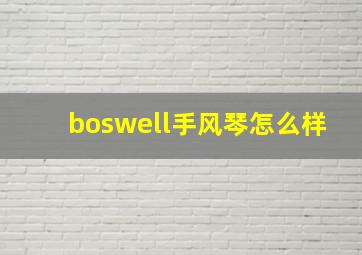 boswell手风琴怎么样