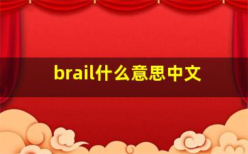 brail什么意思中文