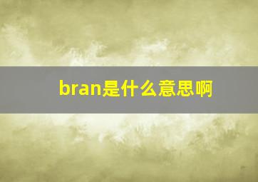 bran是什么意思啊