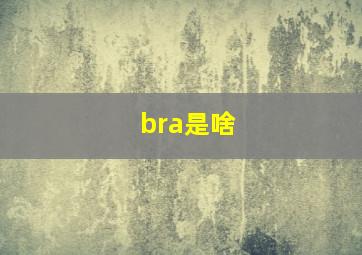 bra是啥