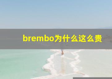 brembo为什么这么贵