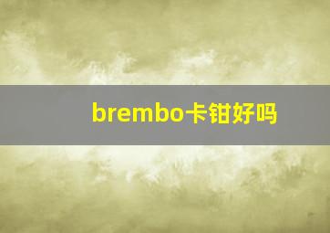 brembo卡钳好吗