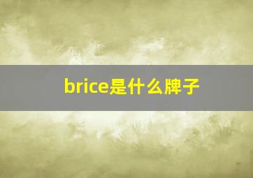 brice是什么牌子