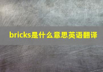 bricks是什么意思英语翻译