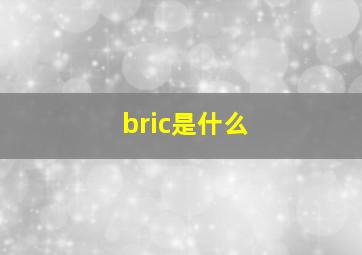 bric是什么