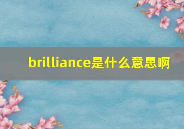 brilliance是什么意思啊