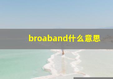 broaband什么意思