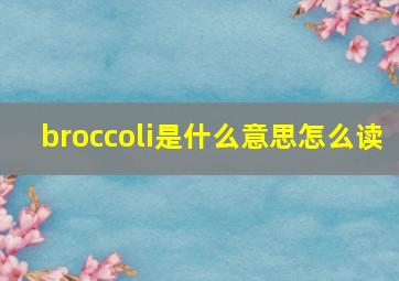 broccoli是什么意思怎么读