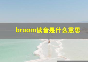 broom读音是什么意思