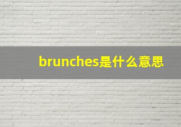 brunches是什么意思