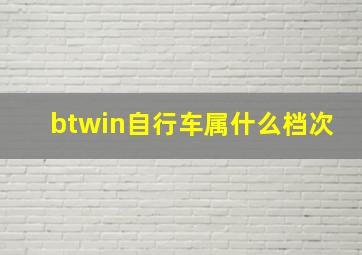 btwin自行车属什么档次