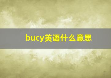 bucy英语什么意思